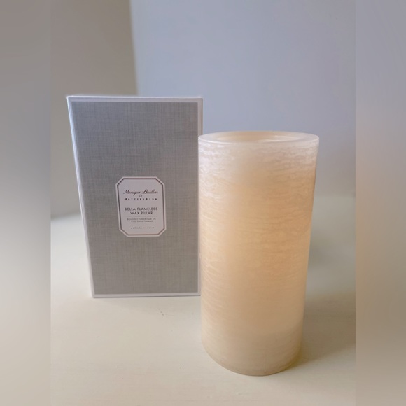 Pottery Barn Accents Nib Pottery Barn Monique Lhuillier Bella Flameless Wax Pillar Candle 4
